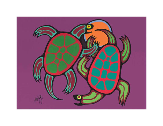 Playful Time by Jim Oskineegish Indigenous Art Print, First Nations, Ahnisnabae Culture, Native American Indian Decor