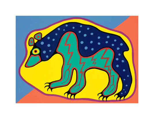 Thunder Bear by Jim Oskineegish Indigenous Art Print, First Nations, Ahnisnabae Culture, Native American Indian Decor