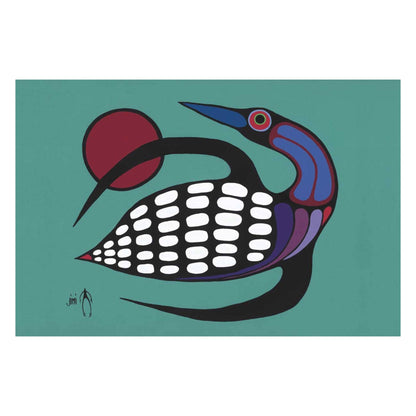 Majestic Loon by Jim Oskineegish Indigenous Art Print, First Nations, Ahnisnabae Culture, Native American Indian Decor