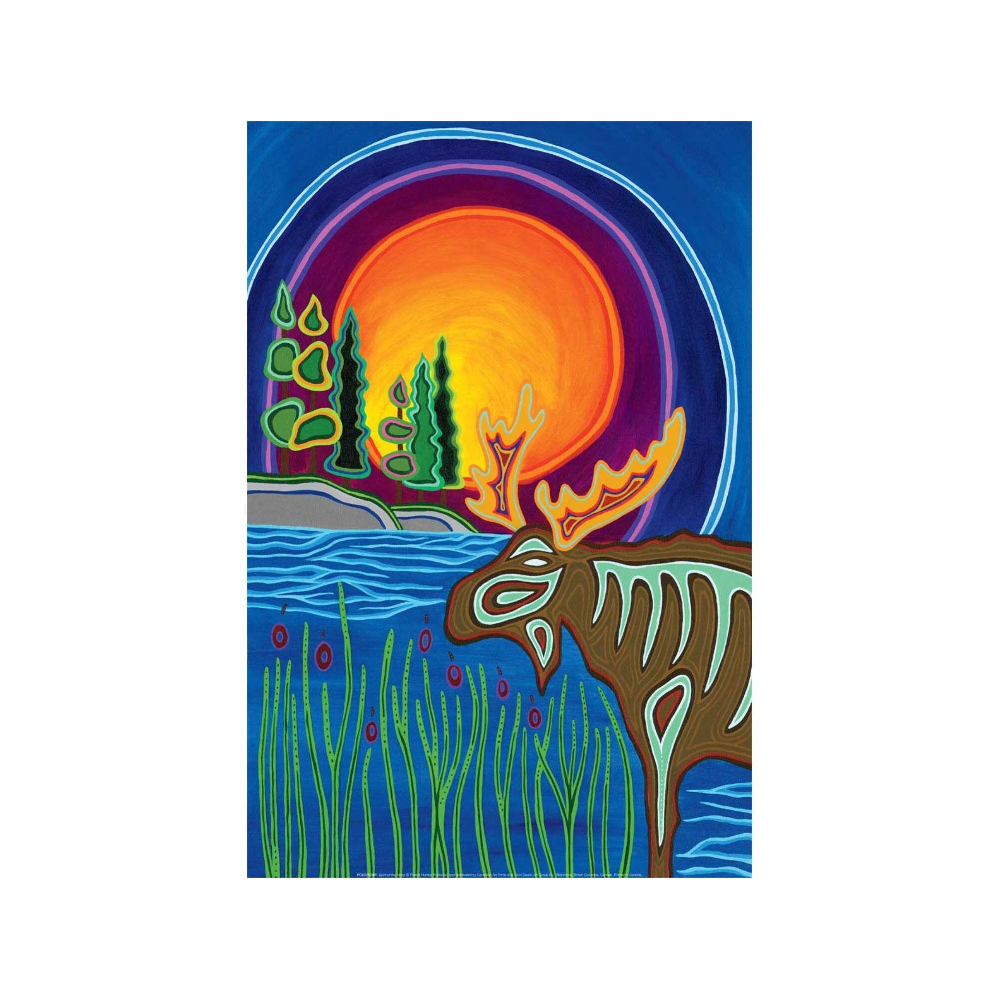 Spirit Of The Moose By Patrick Hunter Indigenous Art Print, First Nati ...