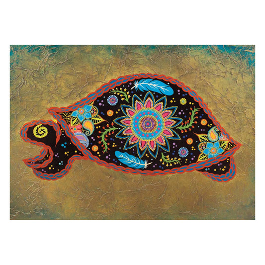 Spirit Turtle by Tracey Metallic, Indigenous Art Print, First Nations, Migmaq Artist, Native American Indian Decor