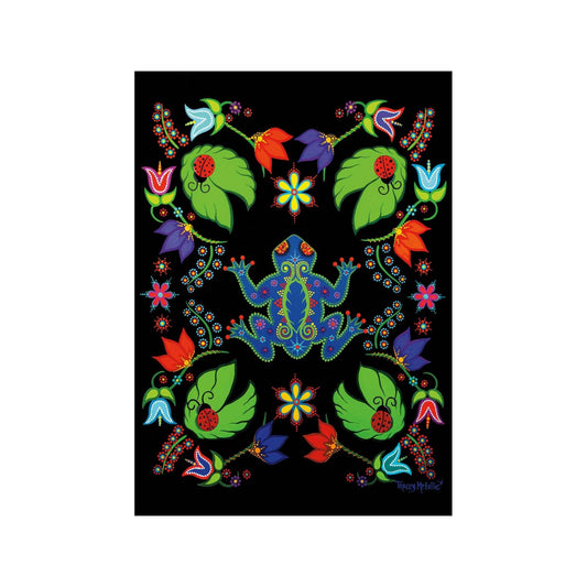 Sqolj (Frog) by Tracey Metallic, Indigenous Art Print, First Nations, Migmaq Artist, Native American Indian Decor