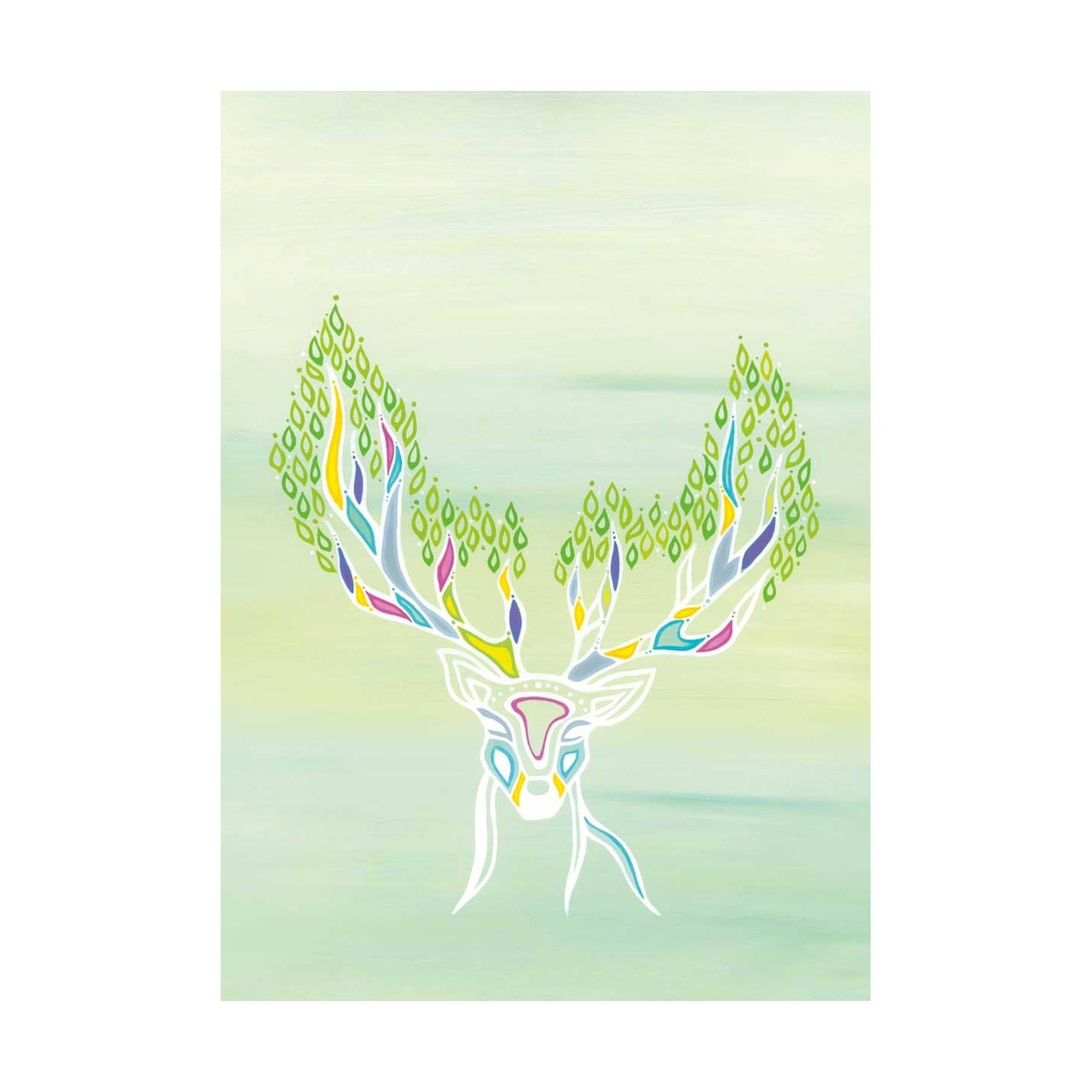 Deer Spirit By Patrick Hunter Indigenous Art Print, First Nations, Ojibway, Native Americans Indian Decor, Framed Art