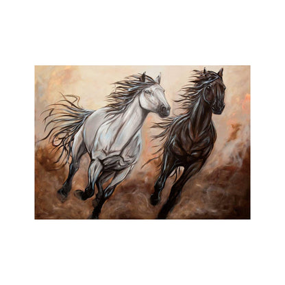 Freedom By Amy Keller-Rempp, Horses Art, Indigenous Art Print, First Nations, Native Americans Decor, Métis, Framed Art