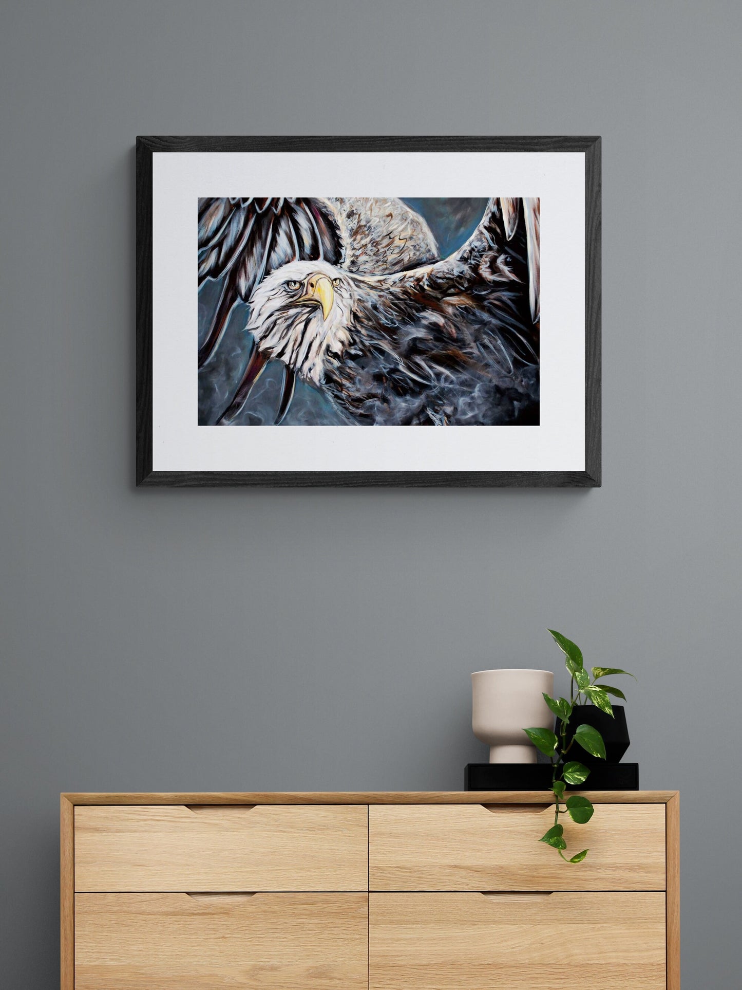 Watchful Eyes By Amy Keller-Rempp, Eagle Art, Indigenous Art Print, First Nations, Native Americans Decor, Métis, Framed Art