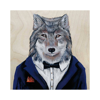 Wolf of Bay Street By Wynne Parkin,  Canadian Artist, Canadiana Art Print, Framed Art