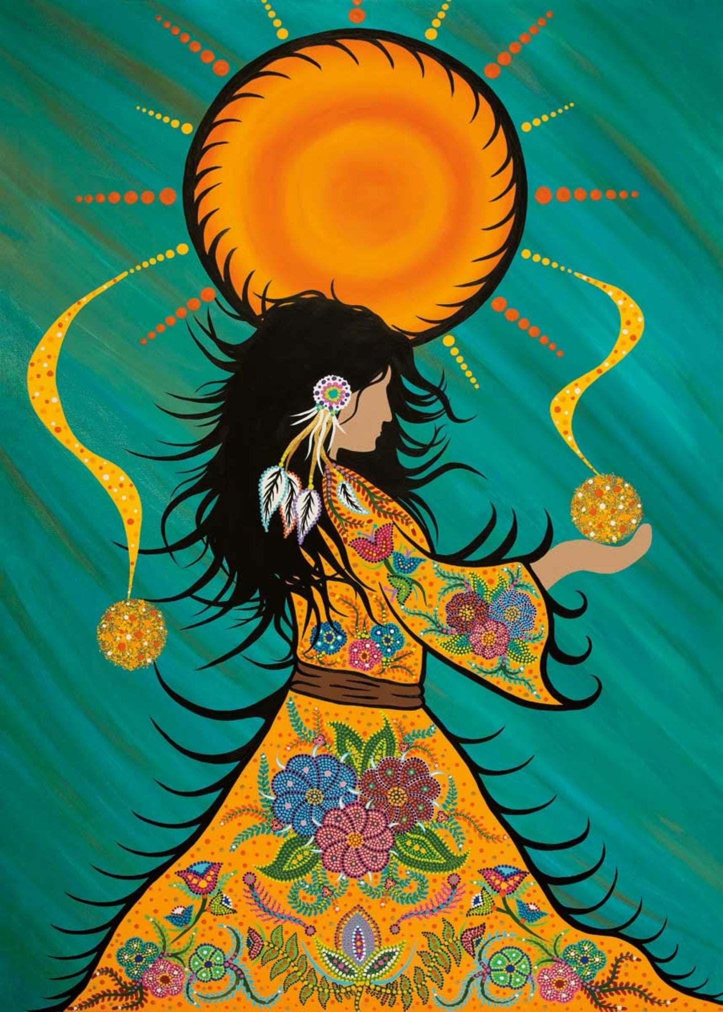 Sun Catcher by Tracey Metallic, Indigenous Art Print, First Nations, Migmaq Artist, Native American Indian Decor