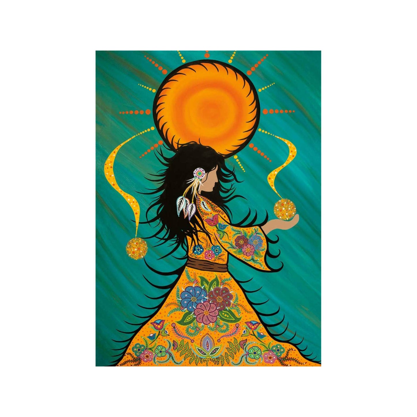 Sun Catcher by Tracey Metallic, Indigenous Art Print, First Nations, Migmaq Artist, Native American Indian Decor