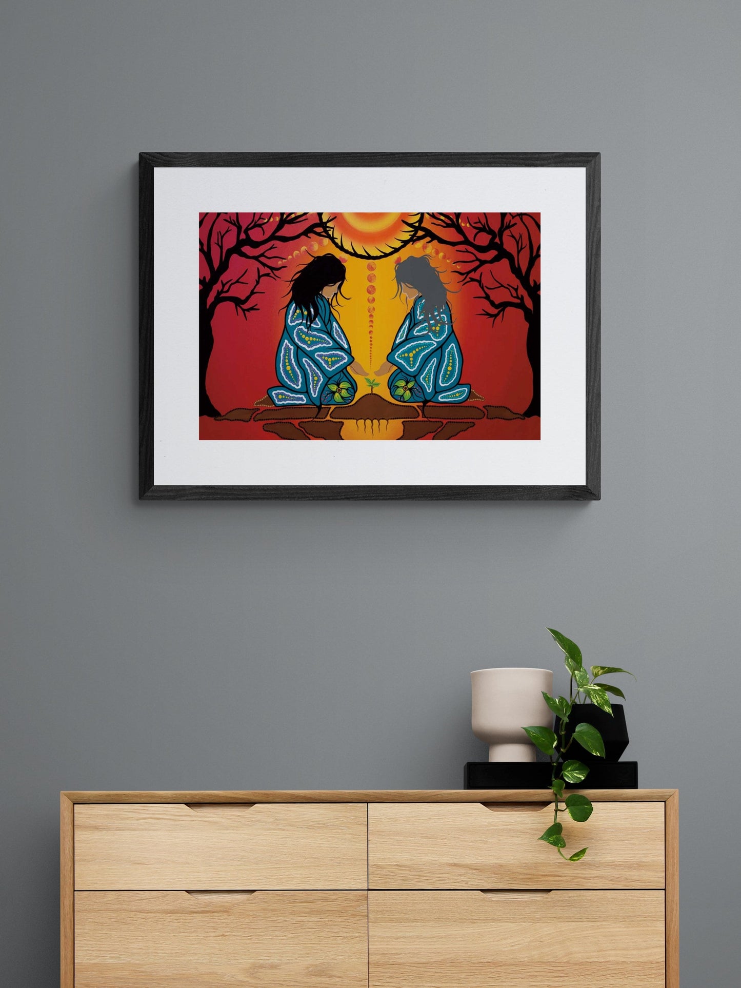 New Offerings by Tracey Metallic, Indigenous Art Print, First Nations, Migmaq Artist, Native American Indian Decor