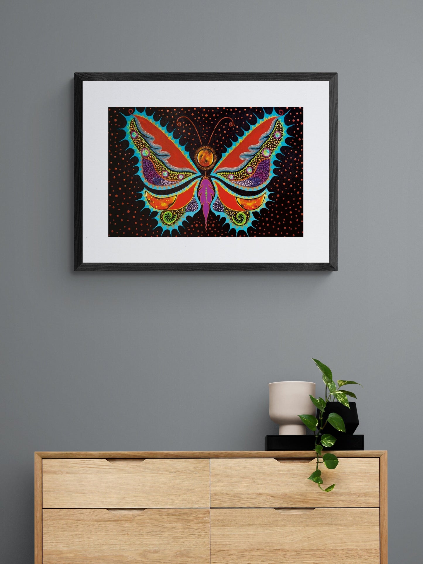 Evolution Butterfly by Tracey Metallic, Indigenous Art Print, First Nations, Migmaq Artist, Native American Indian Decor