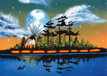 Teachings By William Monague, Indigenous Art Print, First Nations, Ojibway, Native Americans Indian Decor, Framed Art