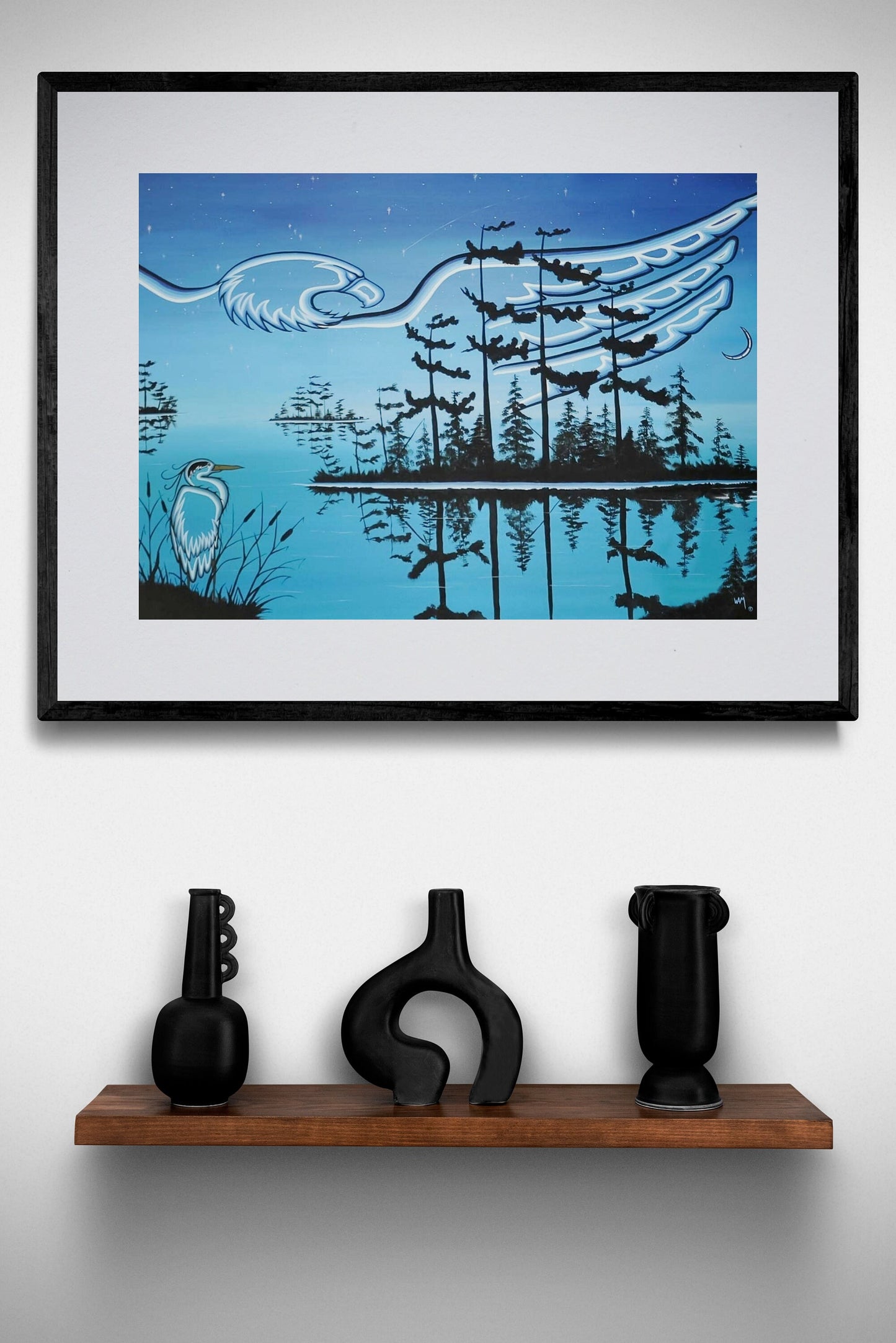 Georgian Spirit By William Monague, Indigenous Art Print, First Nations, Ojibway, Native Americans Indian Decor, Framed Art