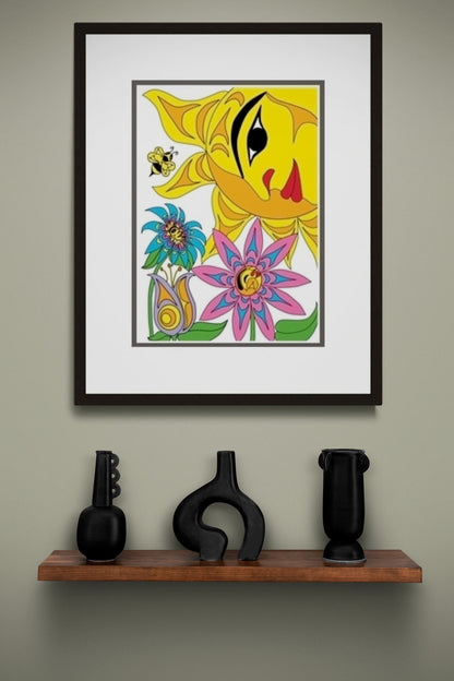 Sun Kissed by Angela Kimble, Indigenous Art Print, First Nations, Native American Indian Decor