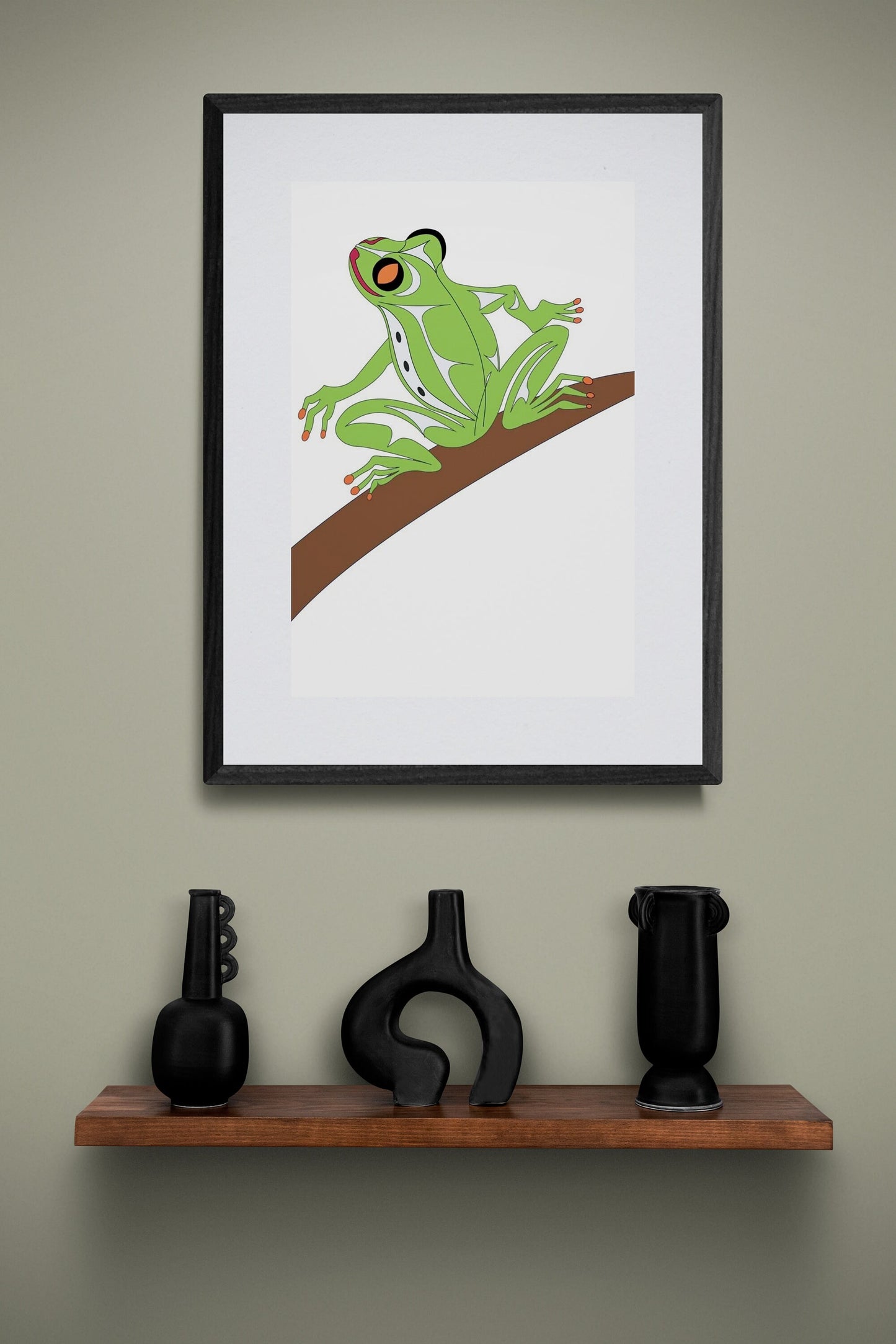 Singing Wukus by Doug LaFortune, Indigenous Art Print, First Nations, Native American Indian Decor, Animal Frog Print