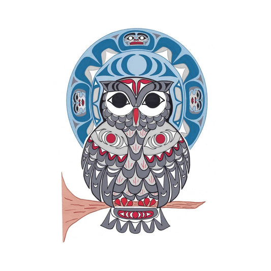 Owl by Angela Kimble, Indigenous Art Print, First Nations, Native American Indian Decor