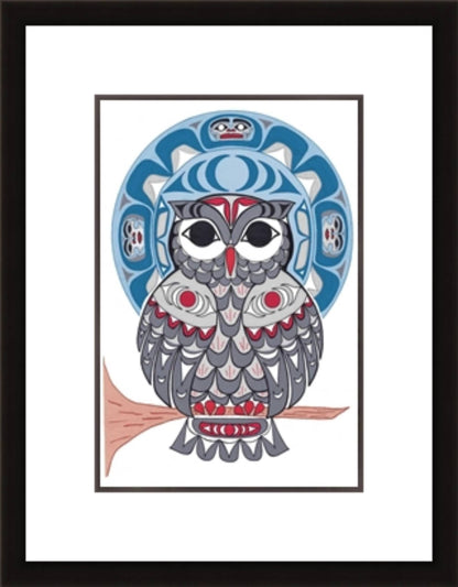 Owl by Angela Kimble, Indigenous Art Print, First Nations, Native American Indian Decor