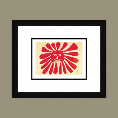 The Woman Lives In/Sun by Kenojuak Ashevak, Indigenous Inuit Art Card, Aboriginal Decor, Framed Art Card