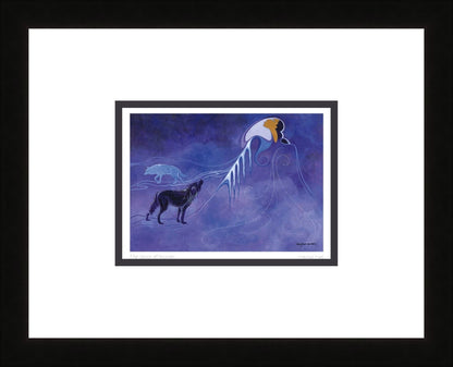 The Spirit of Winter by Maxine Noel, Indigenous Art Card, First Nations, Native Americans, Framed Art Card