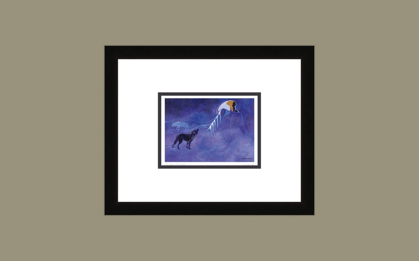 The Spirit of Winter by Maxine Noel, Indigenous Art Card, First Nations, Native Americans, Framed Art Card