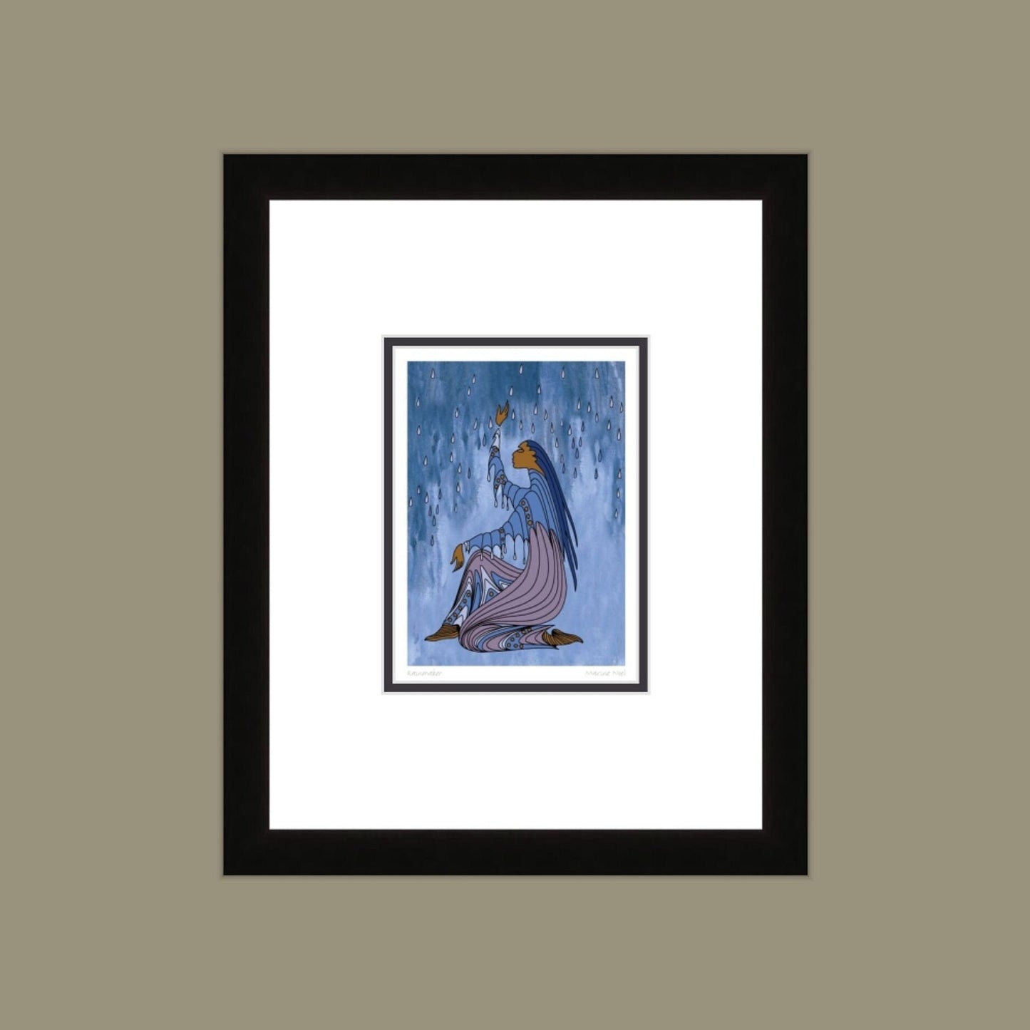 Rainmaker by Maxine Noel, Indigenous Art Card, First Nations, Native Americans, Framed Art Card