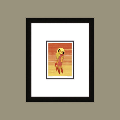 The Embrace by Maxine Noel, Indigenous Art Card, First Nations, Native Americans, Framed Art Card