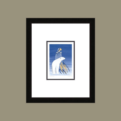 Mother Winter by Maxine Noel, Indigenous Art Card, First Nations, Native Americans, Framed Art Card
