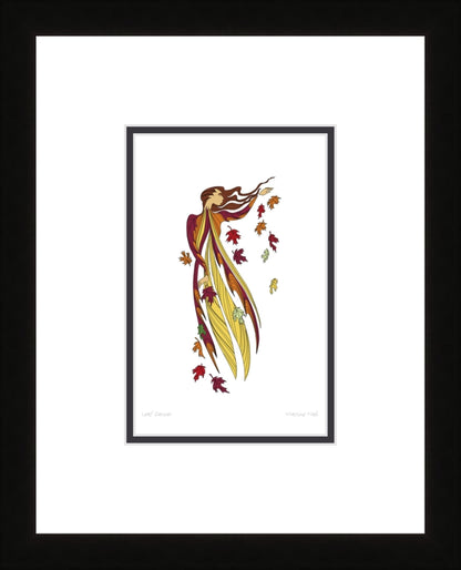 Leaf Dancer by Maxine Noel, Indigenous Art Card, First Nations, Native Americans, Framed Art Card