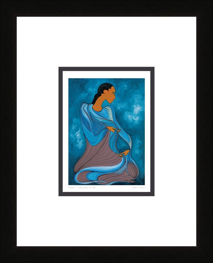 Water…the giver of life by Maxine Noel, Indigenous Art Card, First Nations, Native Americans, Framed Art