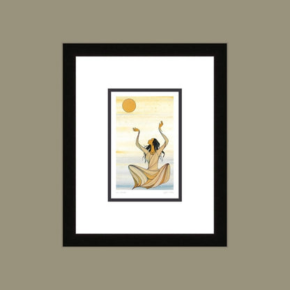 Sun Catcher by Maxine Noel, Indigenous Art Print, First Nations, Native Americans, Framed Art Card