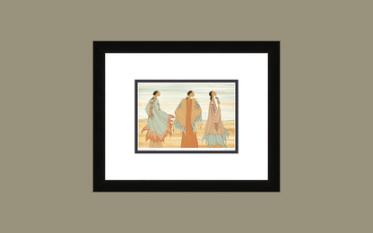 Going To The Dance by Maxine Noel, Indigenous Art Print, First Nations, Native Americans, Framed Art