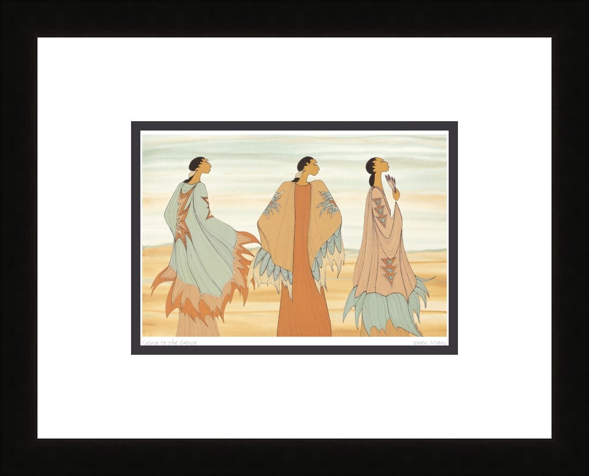 Going To The Dance by Maxine Noel, Indigenous Art Print, First Nations, Native Americans, Framed Art