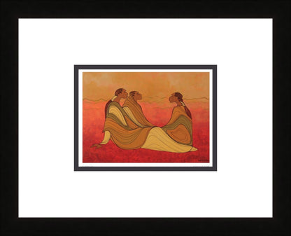 Family by Maxine Noel, Indigenous Art Print, First Nations, Native Americans, Framed Art Card