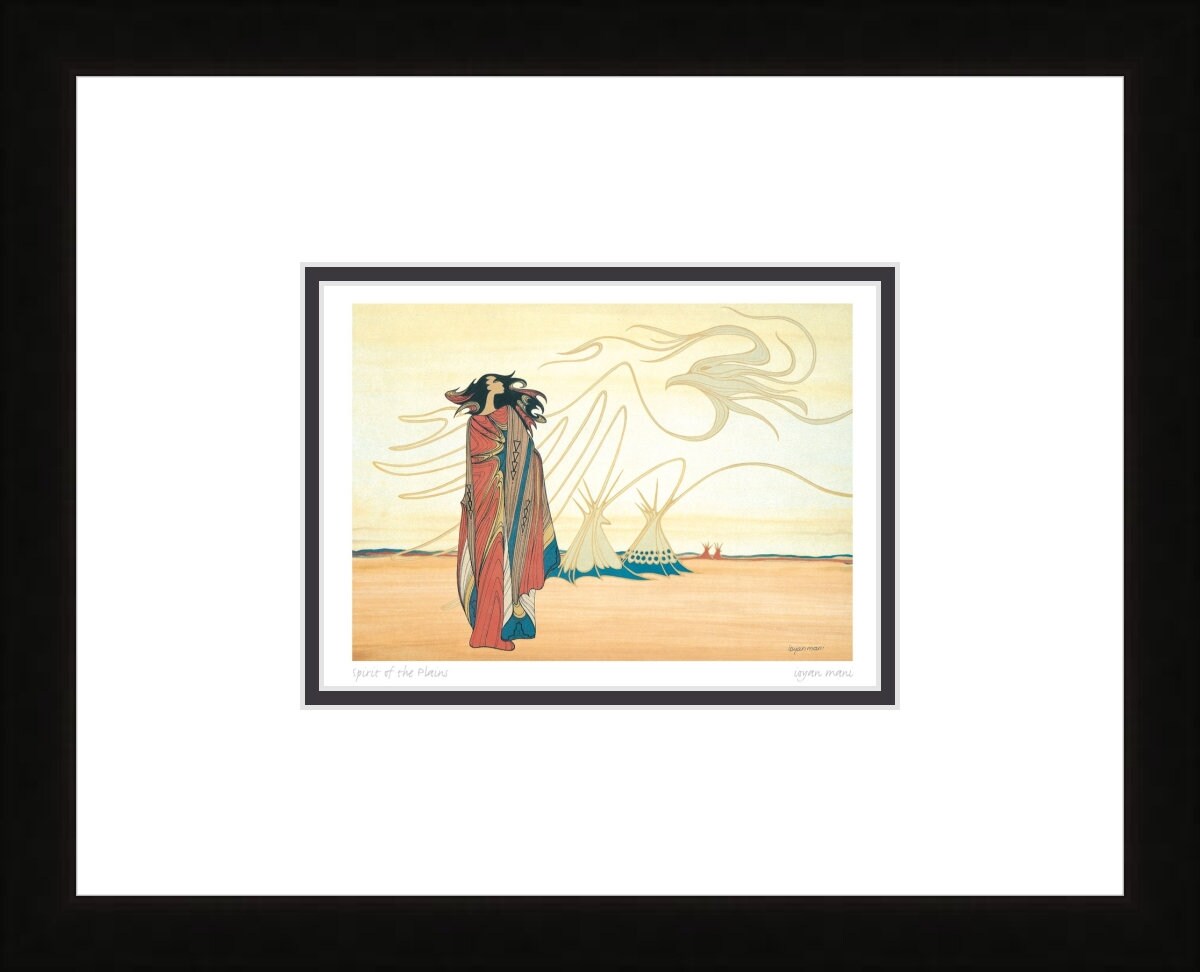 Spirit Of The Plains by Maxine Noel, Indigenous Art Print, First Nations, Native Americans, Framed Art