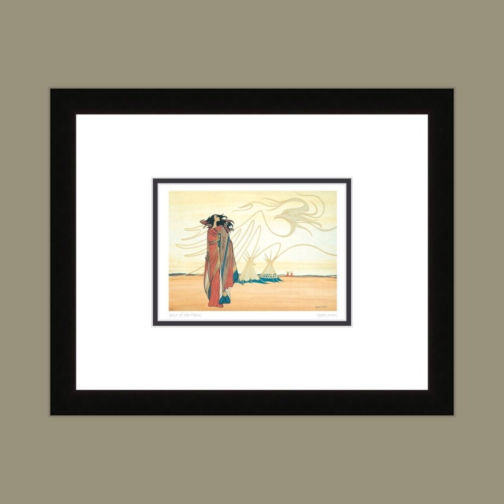 Spirit Of The Plains by Maxine Noel, Indigenous Art Print, First Nations, Native Americans, Framed Art