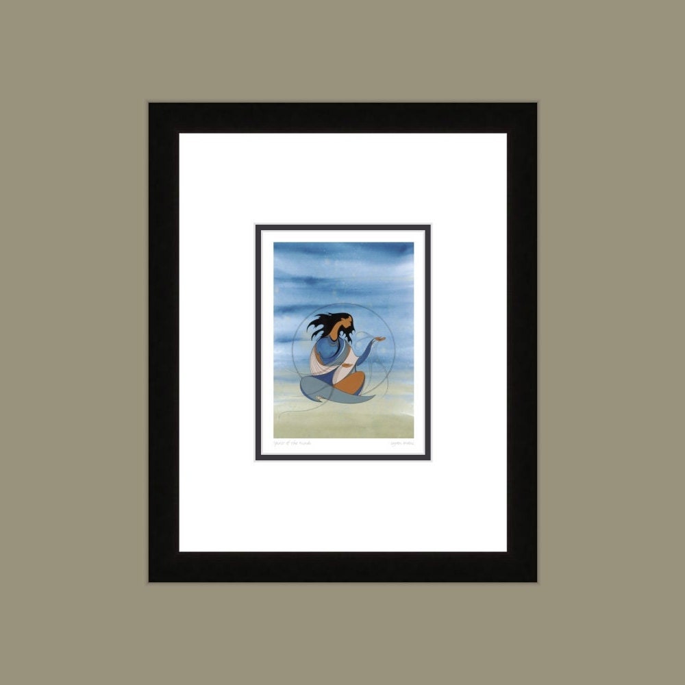 Spirit Of The Winds by Maxine Noel, Indigenous Art Print, First Nations, Native Americans, Framed Art Card