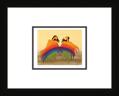 People of the Rainbow by Maxine Noel, Indigenous Art Print, First Nations, Native Americans, Framed Art Card