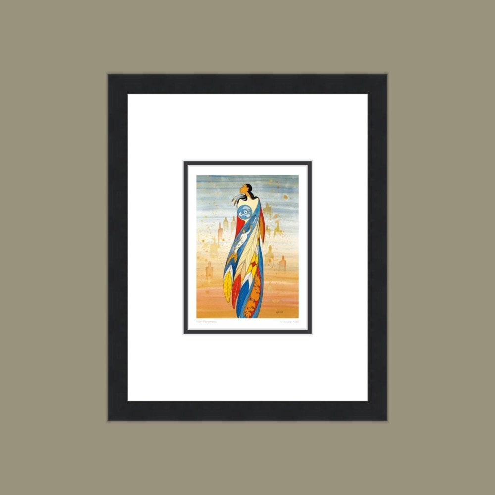 Not Forgotten by Maxine Noel, Indigenous Art Print, First Nations, Native Americans, Framed Art Card