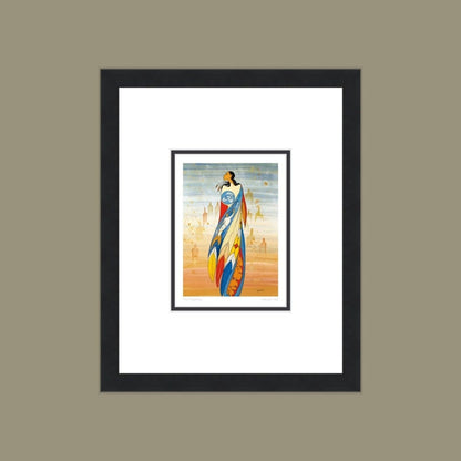 Not Forgotten by Maxine Noel, Indigenous Art Print, First Nations, Native Americans, Framed Art Card