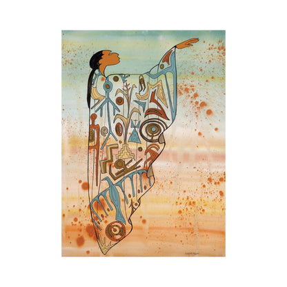 Ancient Messages by Maxine Noel, Indigenous Art Print, First Nations, Native Americans, Framed Art Card