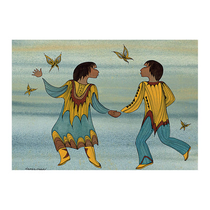 Butterflies by Maxine Noel, Indigenous Art Print, First Nations, Native Americans, Framed Art