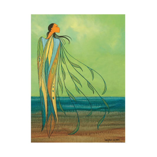 Summer Winds by Maxine Noel, Indigenous Art Print, First Nations, Native Americans, Framed Art Card