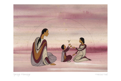 Spring Morning by Maxine Noel, Indigenous Art Card, First Nations, Native Americans, Framed Art Card