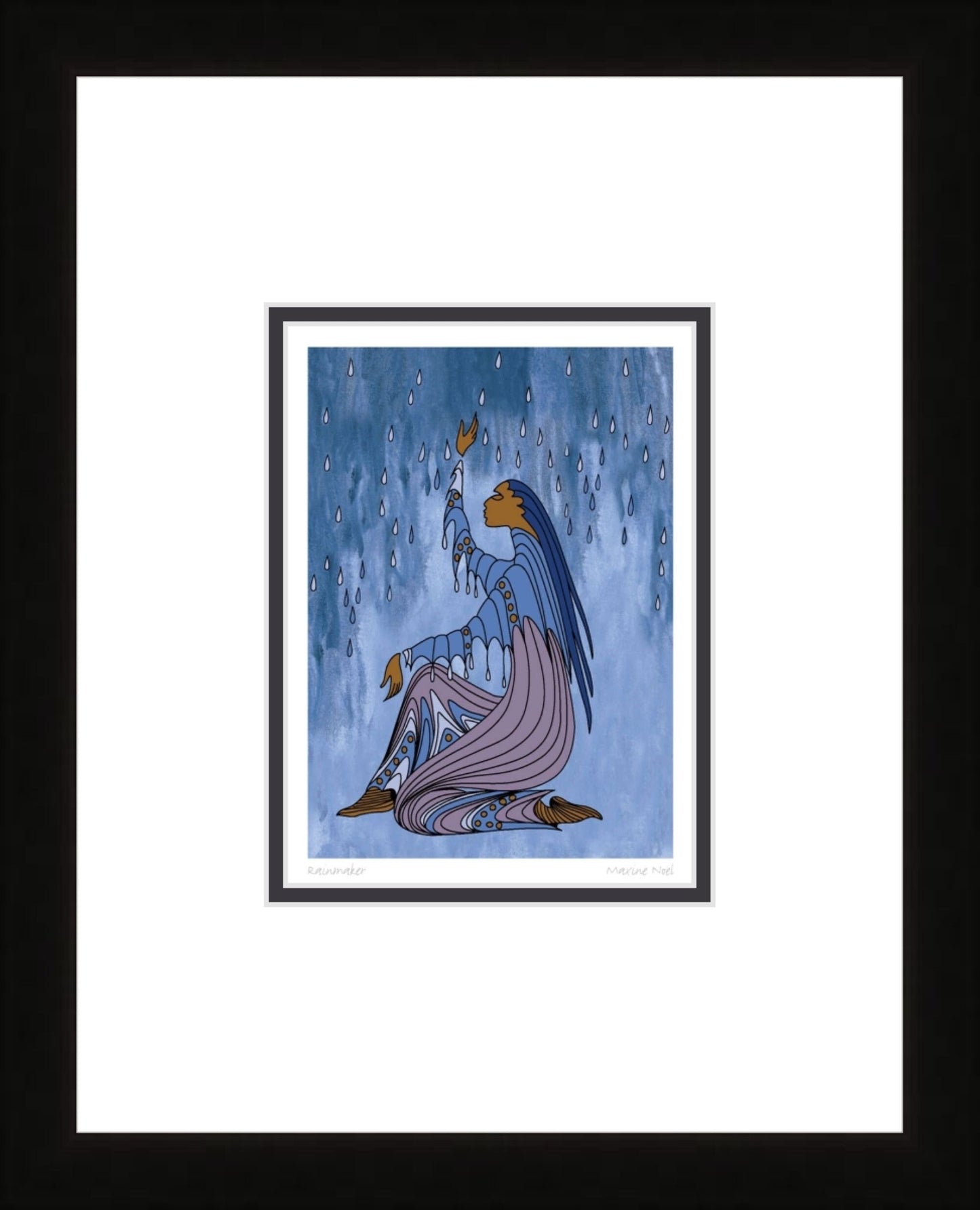 Rainmaker by Maxine Noel, Indigenous Art Card, First Nations, Native Americans, Framed Art Card