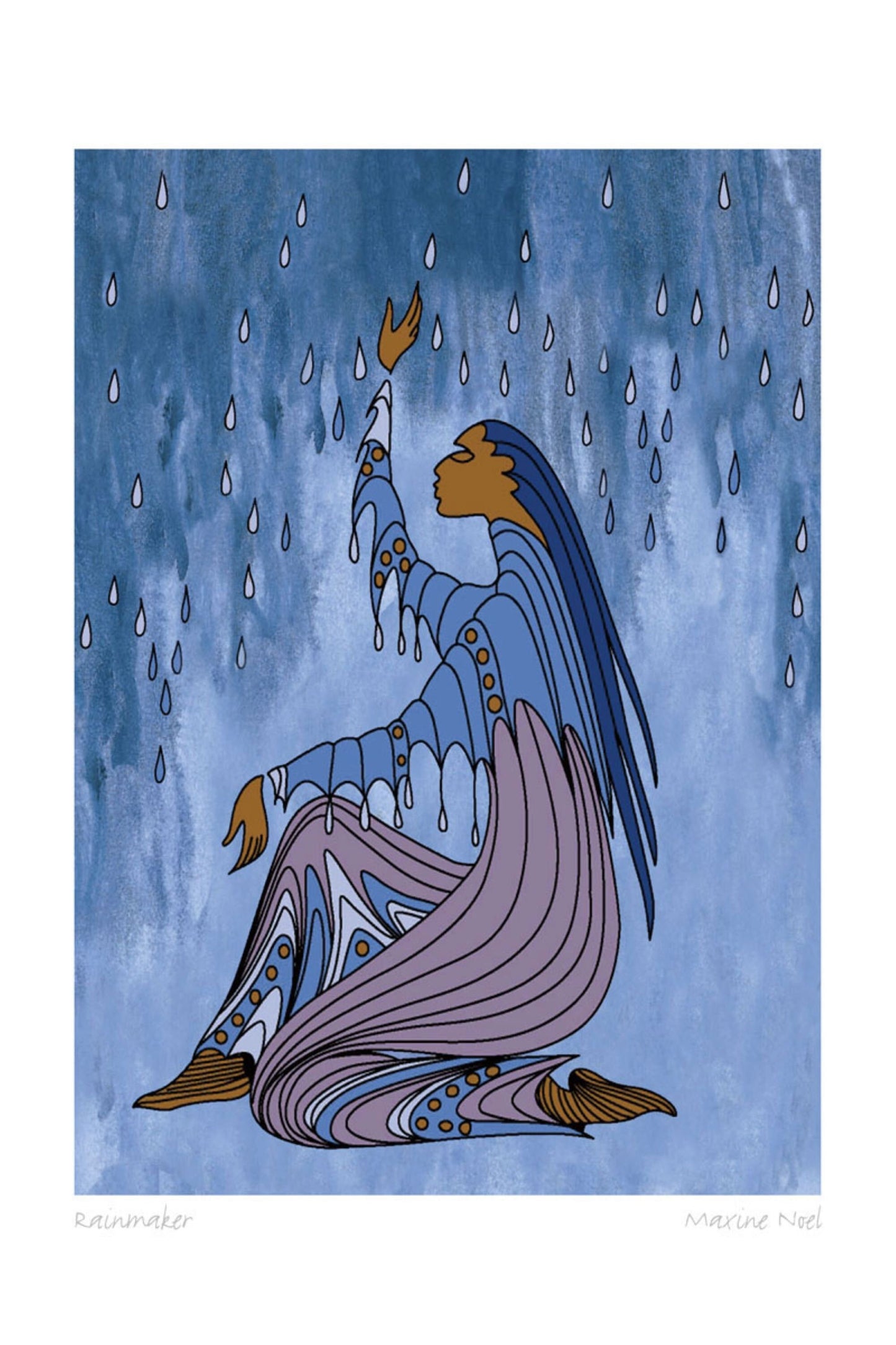 Rainmaker by Maxine Noel, Indigenous Art Card, First Nations, Native Americans, Framed Art Card