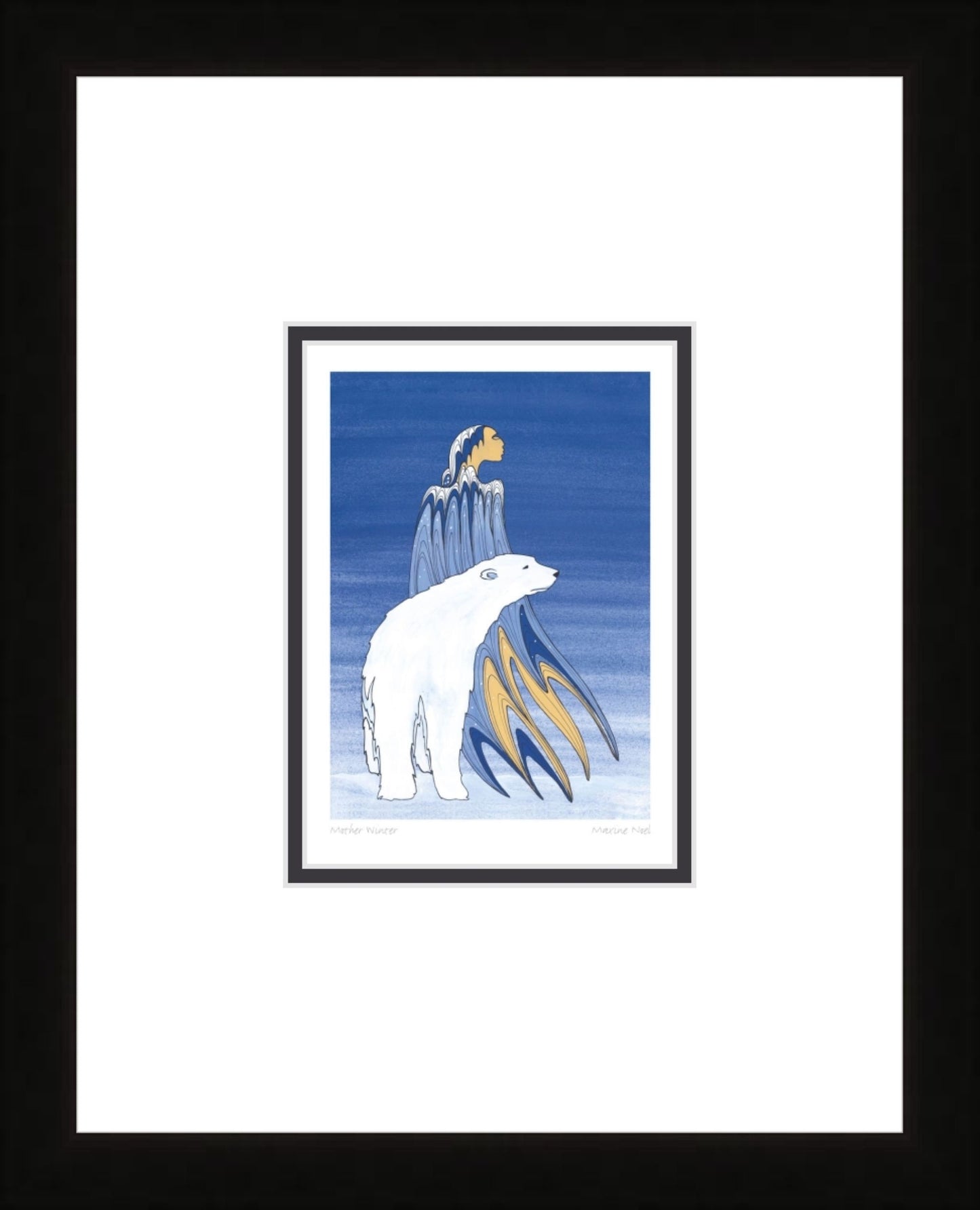 Mother Winter by Maxine Noel, Indigenous Art Card, First Nations, Native Americans, Framed Art Card
