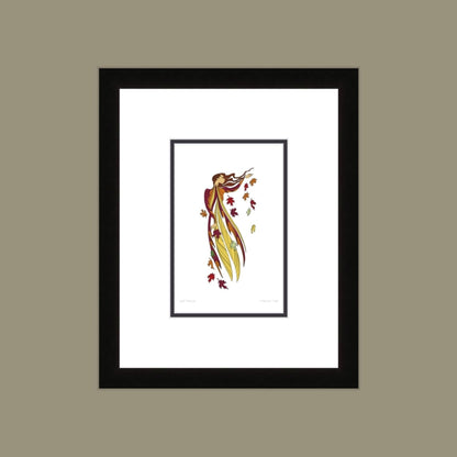 Leaf Dancer by Maxine Noel, Indigenous Art Card, First Nations, Native Americans, Framed Art Card