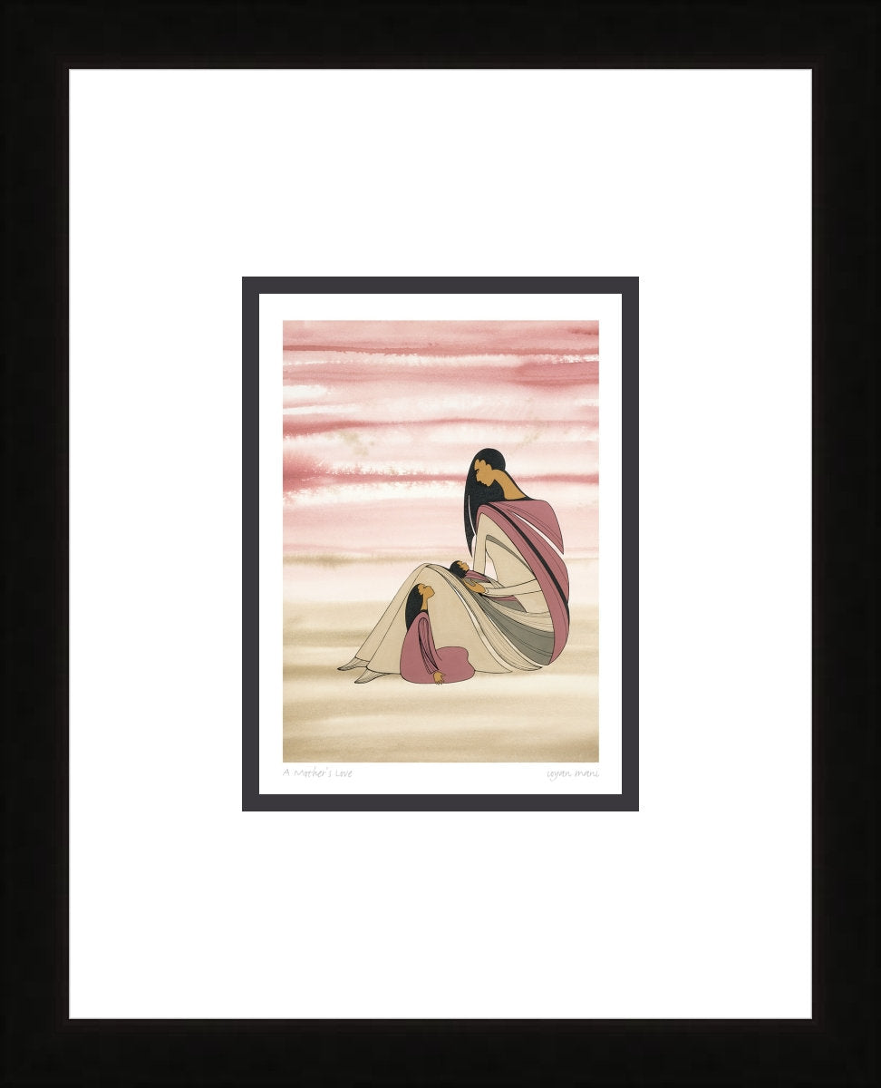 A Mother’s Love by Maxine Noel, Indigenous Art Print, First Nations, Native Americans, Framed Art