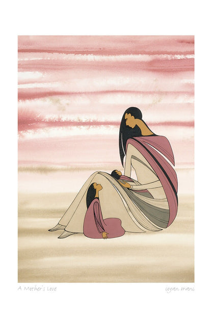 A Mother’s Love by Maxine Noel, Indigenous Art Print, First Nations, Native Americans, Framed Art