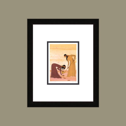 Working Together by Maxine Noel, Indigenous Art Print, First Nations, Native Americans, Framed Art Card