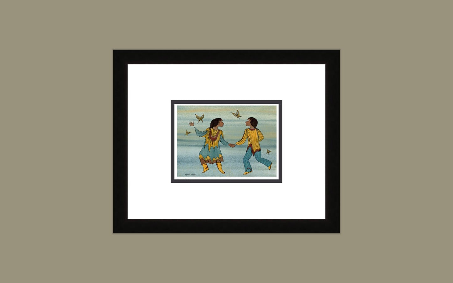 Butterflies by Maxine Noel, Indigenous Art Print, First Nations, Native Americans, Framed Art